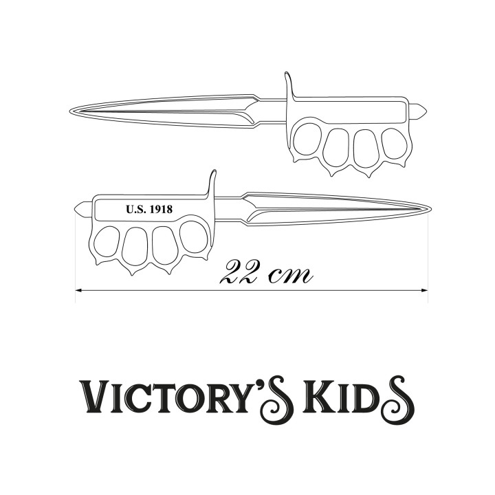 Couteau US1918 US Army 1944 mousse – Jouet réplique D-Day