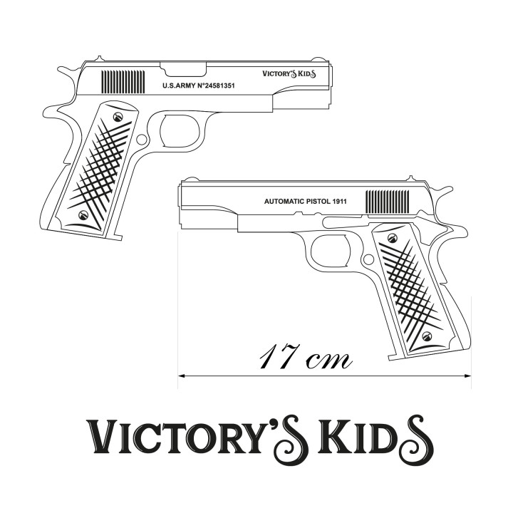 Pistolet M1911A1 US Army 1944 mousse – Jouet réplique D-Day
