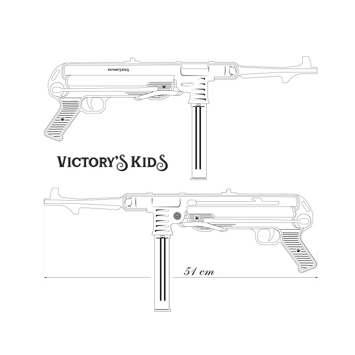 MP40 armée allemande 1940 en mousse – Jouet