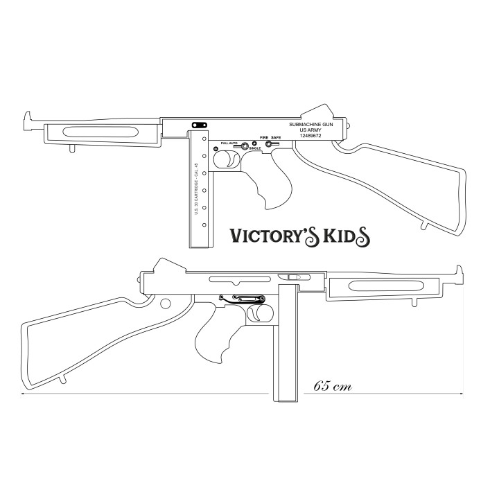 PM US Army 1944 en mousse – Jouet réplique D-Day